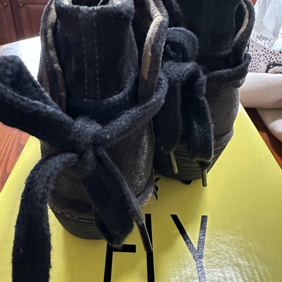 Dark grey Fly London suede booties - Picture 4 of 5